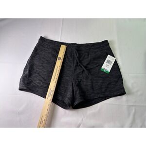 NWT‎ 32 Degrees Cool XL Women's Fleece Lounge Shorts Black Heather Drawstring